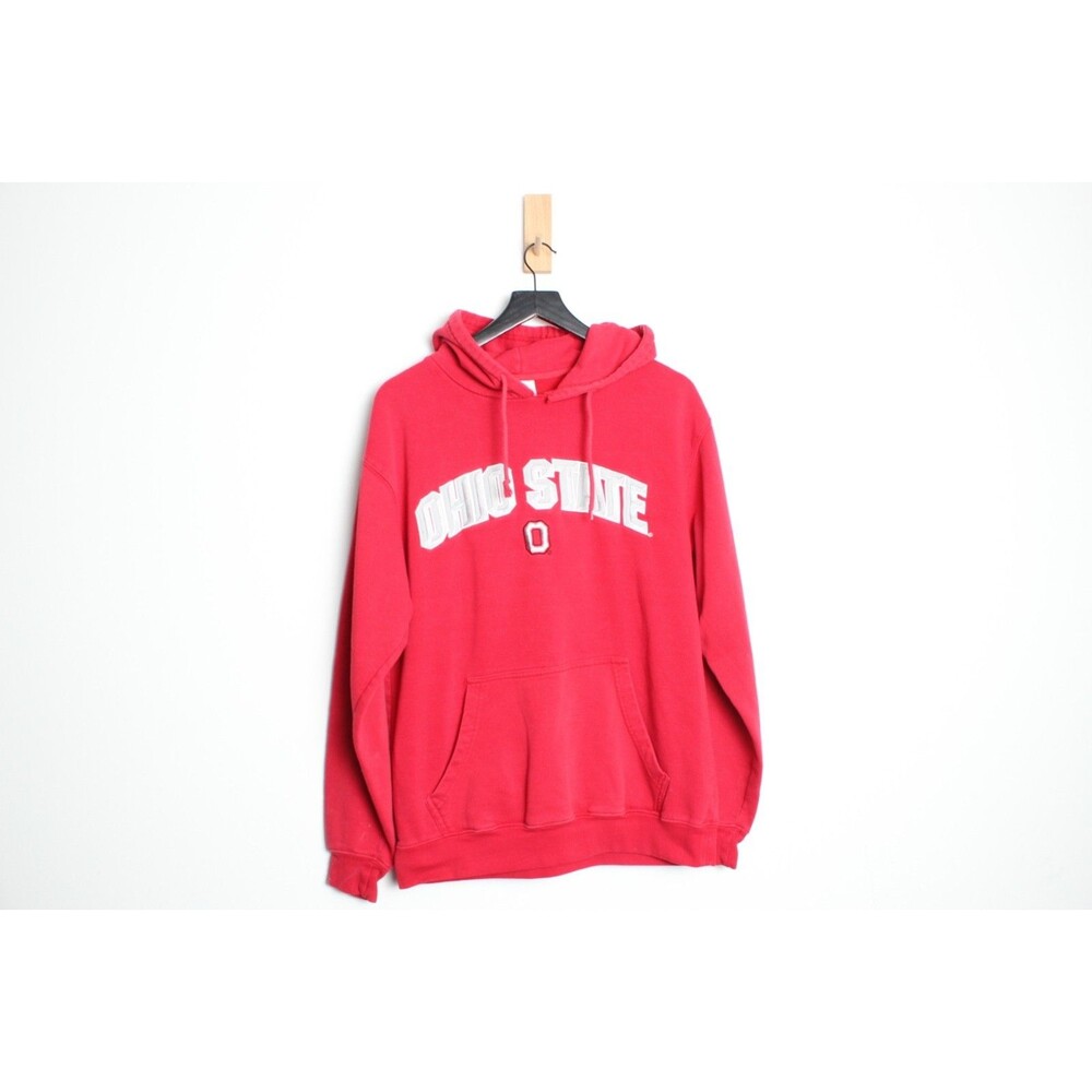 Vintage Y2K Ohio State University Distressed Hoodie Sweatshirt - Medium